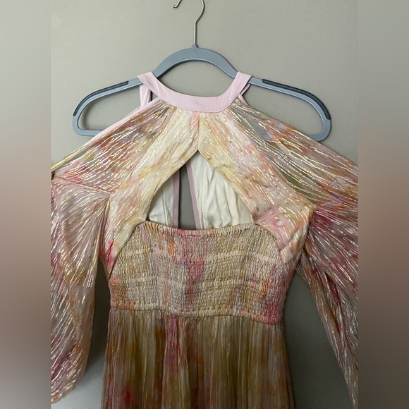 BL^NK LONDON Elegant Formal Multicolor Metallic Maxi Dress Size Small - Picture 7 of 10